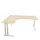 bureau in vrije vorm,HxBxD 740x1800x1600mm,vrije vorm,NE-esdoorn