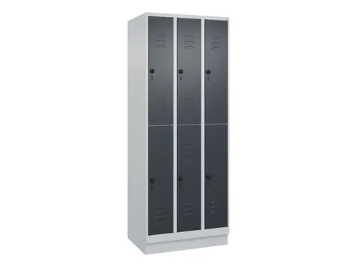 dubbeldekse locker,HxBxD 1950x750x500mm,3x2vak.,vak B 250mm