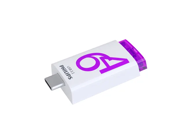 USB stick 3.2 Philips Click USB-C 64GB paars