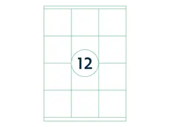 Etiket Rillstab 70x70mm Wit