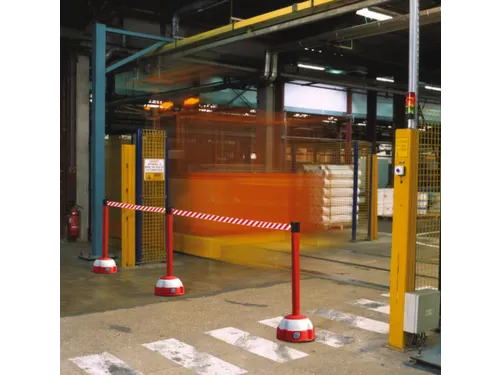 Waarschuwings-Afzetsysteem Paal 985x60mm 3 Meter Rood Wit