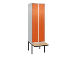 Z-garderobekast,HxBxD 2120x600x815mm,2vak,vak B 300mm,cil.-slot
