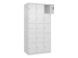 lockerkast,HxBxD 1850x900x500mm,3x5vakken,vak B 300mm,cil.-slot - 1