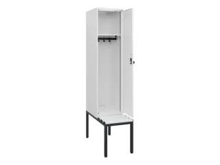 locker met bank,HxBxD 1950x400x815mm,1vak,vak B 400mm,draaigrendel - 1