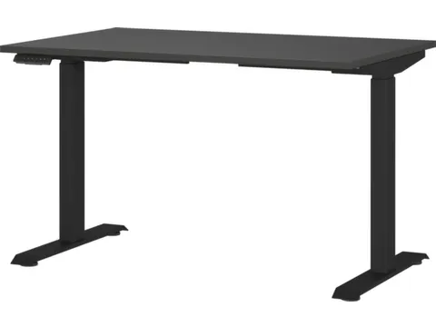 Elektrisch ihv bureau,HxBxD 720-1200x1200x800mm,blad grafiet