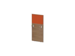 baliepaneel,v. bureau,aanbouw links,B 600mm,NT-cherry,BN3012-oranje
