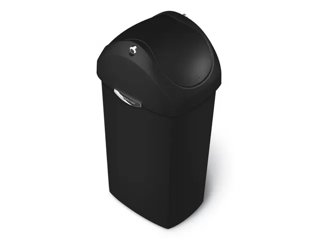 Plastic Afvalbak Swing Lid Can 40 Liter Zwart