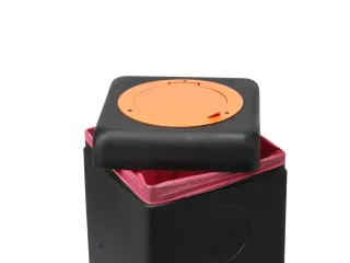 Afvalbak 60 liter EarthBin zwart oranje - 3