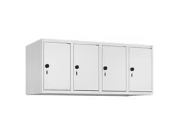 opzetkast,v. locker,4vak.,vak B 300mm,HxBxD 500x1200x500mm,vleugeldeur