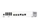 8x RJ45 1GbE, 2x 10GbE SFP+/RJ45 Combo, 2x 10GbE SFP+, Web Managed, 10