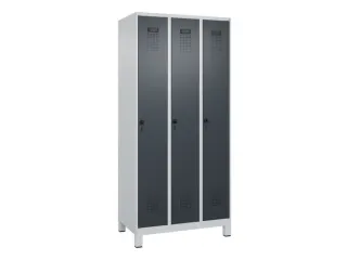 locker,HxBxD 1950x900x500mm,3vak,vak B 300mm,draaigrendel,voeten - 3