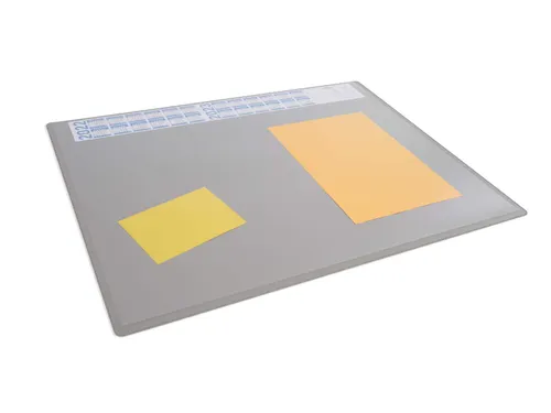 Schrijfonderlegger Grijs 650x500mm met transparant afdekvel