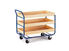 tafelwagen,draagverm. 150kg,3xhouten kist,laadvl. LxB 1000x575mm