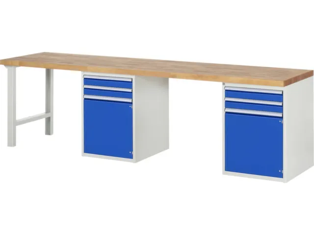 établi HxlxP 890x3000x700mm plateau hêtre force 750kg