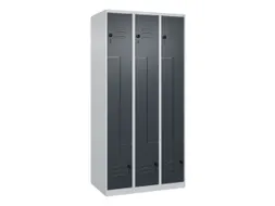 Z-garderobekast,HxBxD 1850x900x500mm,vak B 150/300mm,draaigrendel