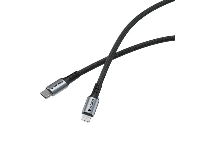 S+C Usb-C/Lightning Kabel zwart 60W 31844 480Mbps 1.20m
