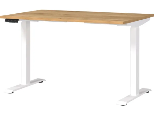 Elektrisch ihv bureau,HxBxD 720-1200x1200x800mm,blad Navarra-eiken