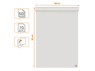 Flipoverpapier Nobo gerecycled 58x81cm dubbelzijdig plano 50vel - 1