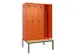 locker met bank,voor scheiding van kleding,HxBxD 2120x1200x815mm,4vak