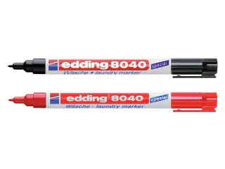 Wasgoedmarker edding 8040 rond 1mm zwart - 3