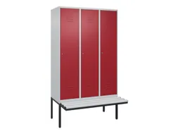 locker voor scheiding van kleding,HxBxD 2120x1200x815mm,3vak