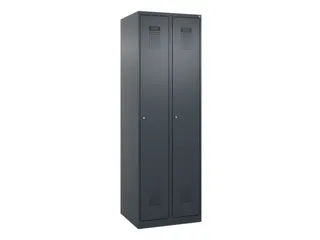locker,HxBxD 1850x600x500mm,2vak,vak B 300mm,cil.-slot,staand op vloer - 3