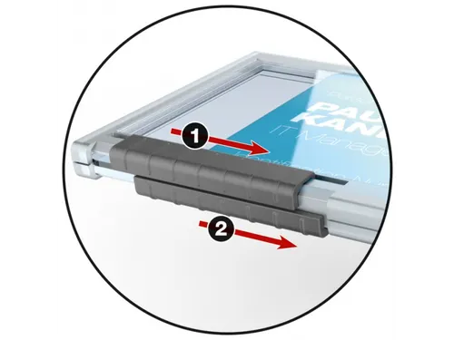 Kaarthouder PUSHBOX DUO met textielkoord 54x87mm