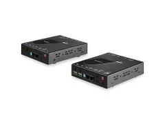 HDMI KVM Extender over IP, 4K 30Hz HDMI 2.0 & USB over IP LAN of CAT5e