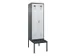 locker met bank,voor scheiding van kleding,HxBxD 2120x600x815mm,2vak