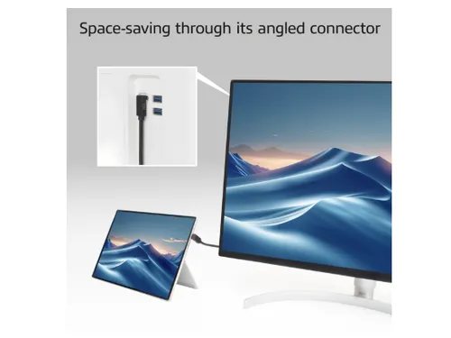 Kabel ACT USB-C hoek boven/beneden 10Gbps 2m