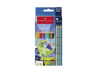 Kleurpotlood Faber-Castell Grip Dino 10 colour grip + 3 metallic grip - 1