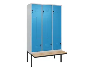 Z-garderobekast,HxBxD 2120x1200x815mm,6vak,vak B 400mm,draaigrendel - 1