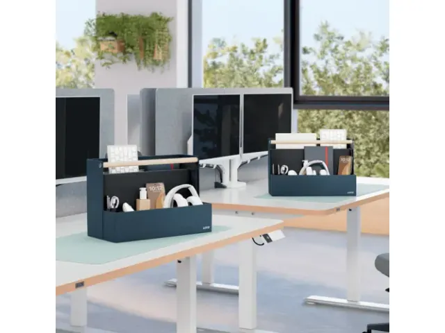 Organiseur de bureau portable Leitz tissu gris foncé