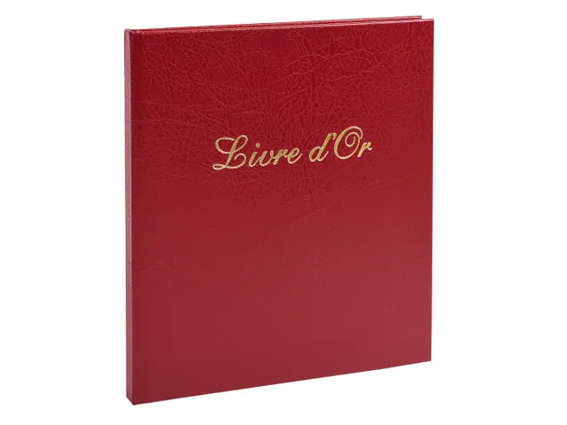 Livre d'or Balacron avec titre 140 pages blanches - 21x19 cm vertical