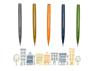 Brushpen Pentel Sign SES15C etui à 12 pastelkleuren - 5