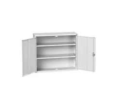 wandkast 900x1050x350mm 2xStalen bodem sokkel Ral 7035 front Ral 7035