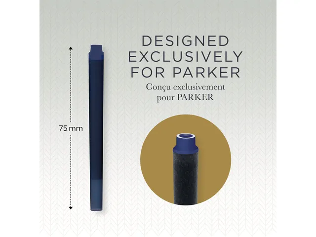 Inktpatroon Parker Quink zwart blister à 10 stuks