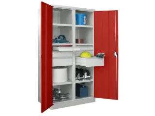 systeemkast,HxBxD 1950x1040x630mm,6xStalen bodem,RAL7035,front RAL3000 - 2