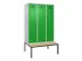 armoire vestiaire avec banc noir et blanc,HxlxP 2120x1200x815mm