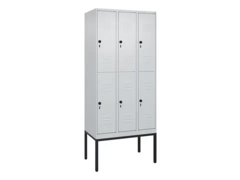 dubbeldekse locker,HxBxD 2120x900x500mm,3x2vak.,vak B 300mm