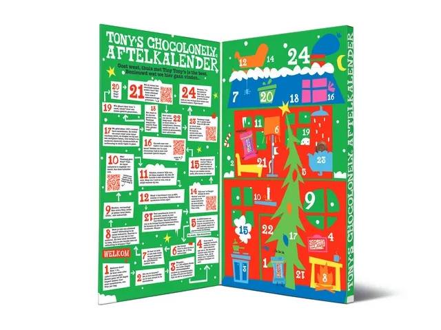 Chocolade Tony's Chocolonely Kerst big Tiny calendar 225 Gram assorti