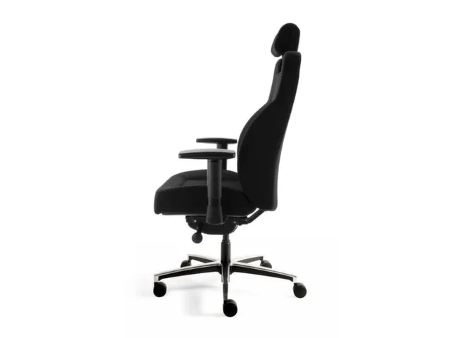 Chaise de bureau 24 heures Assise tissu Noir