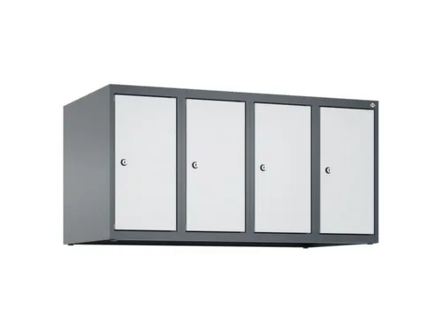 opzetkast,v. locker,4vak.,vak B 250mm,HxBxD 500x1000x500mm,vleugeldeur