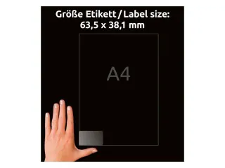 Adresetiket Avery J8560-25 63,5x38,1mm Transparant Inkjet 525 stuks - 4