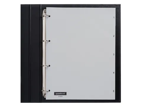 Tabbladen Quantore A4 4-Gaats 1-5 Genummerd Grijs Pp