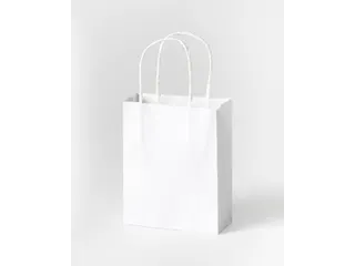 Tas met handvat Folia kraftpapier 110gr 12x15x5.5cm 20 stuks wit - 2