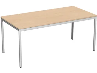 Bureau Hxbxd 720x1600x800mm Bladdecor Beuken Frame Ral7035 - 1