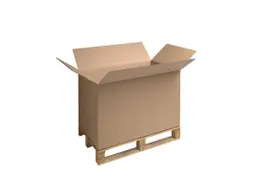Palletdozen dubbele golf bruin 770x570x670mm