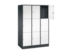 grootvolume-lockersysteem,HxBxD 1950x1220x600mm,3x3vakken,cil.-slot