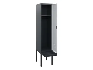 locker met bank,HxBxD 1950x400x815mm,1vak,vak B 400mm,cil.-slot - 2